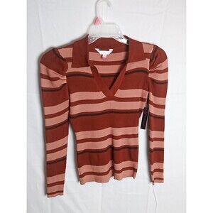 NO BOUNDARIES Junior Girl's size S/Ch (3-5) JOHNNY COLLAR SWEATER ~Long Sleeves